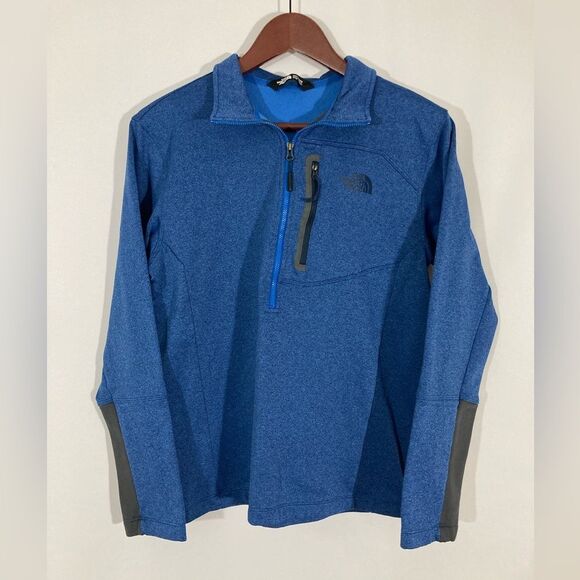 The North Face Shirt Men’s M Blue Canyonlands 1/4 Zip Pullover Outdoor Hiking - Picture 2 of 10
